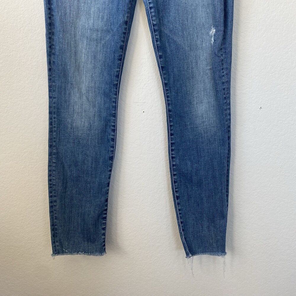 MOTHER Jeans Womens 28 Stunner Ankle Fray Graffiti Girl Medium Wash Button Fly - Picture 10 of 15